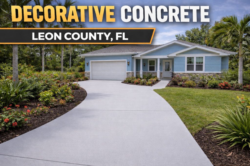Leon County Florida driveway painted Gray