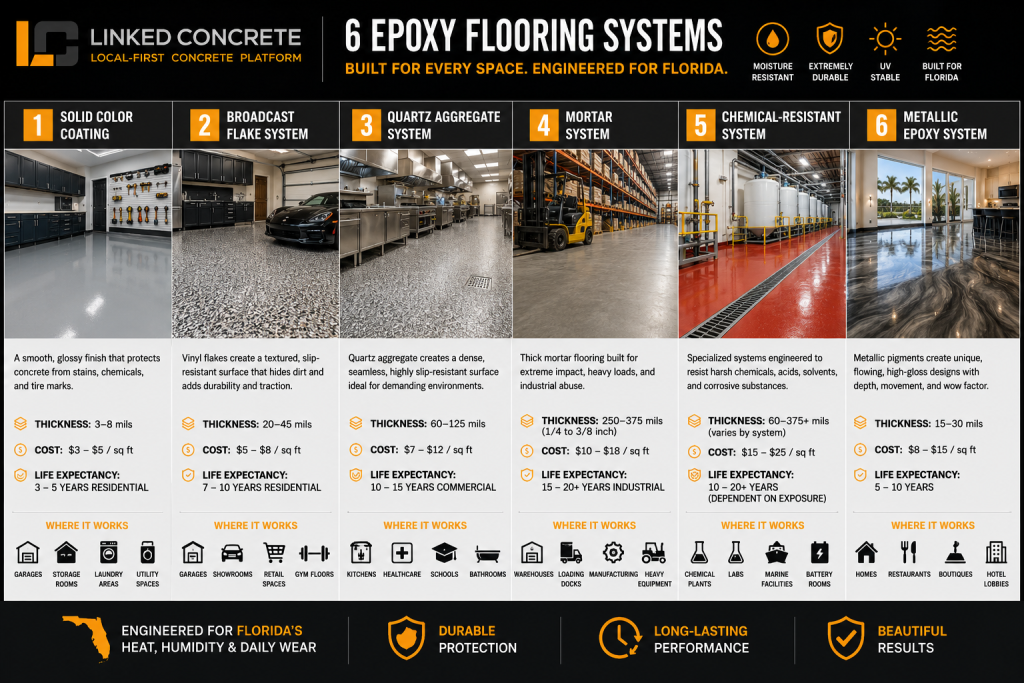6 Epoxy Flooring Systems for Florida - What You Need to Know